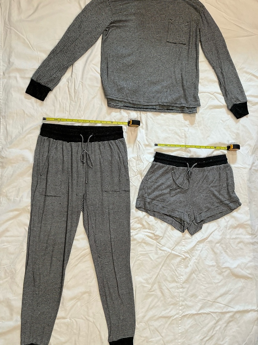 stars above Black & White Striped 3-Piece Sleep Set